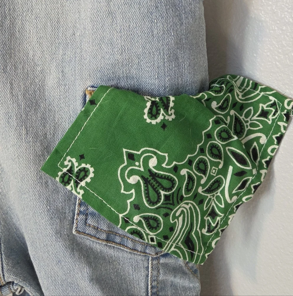 OshKosh B'gosh NWOT Blue Denim Overalls John Deer Green Tractor Patches 12 Month - Picture 6 of 10